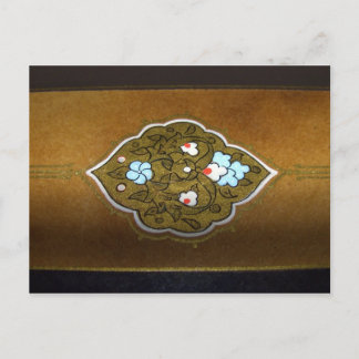 Calligraphy Flowers and Ornaments Postcard