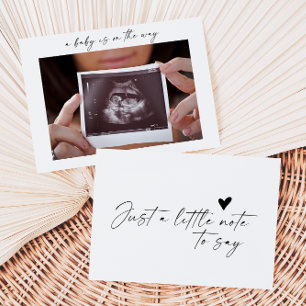 Calligraphy Formal Baby Announcement Card