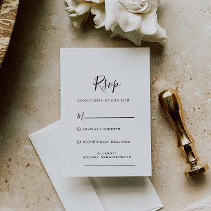 Calligraphy Formal RSVP Card