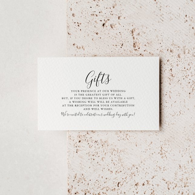 Calligraphy Formal Wedding Gifts  Enclosure Card (Creator Uploaded)