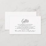 Calligraphy Formal Wedding Gifts  Enclosure Card<br><div class="desc">This calligraphy formal wedding gifts enclosure card is perfect to compliment a classic wedding. The design features a beautiful calligraphy font.</div>