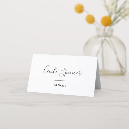 Calligraphy Formal Wedding Place Card