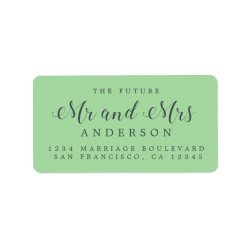 Calligraphy Future Mr Mrs Wedding Return Address Label