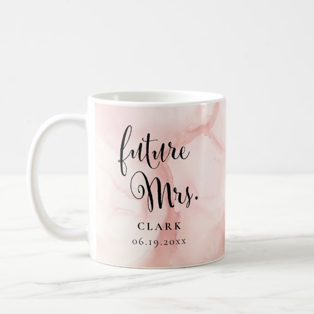 Calligraphy Future Mrs. Engagement Bridal Shower Coffee Mug (Left)