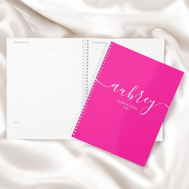 Calligraphy Girly Modern Pink Planner (Creator Uploaded)