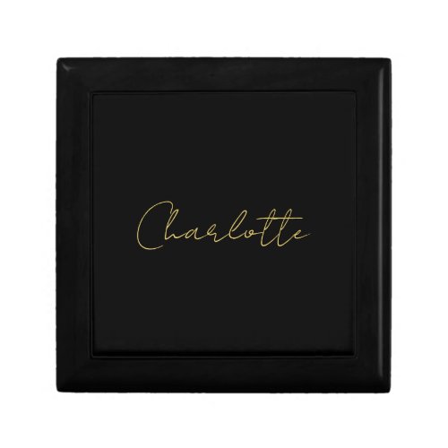 Calligraphy Gold Color Black Custom Personal Edit Gift Box
