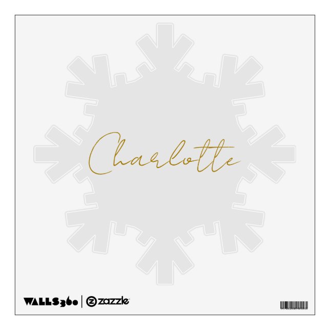 Calligraphy Gold Color Grey Custom Personal Edit Wall Decal (Front)