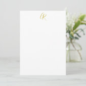 Calligraphy Gold Color Monogram Modern Minimalist  (Standing Front)