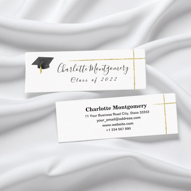 Calligraphy Gold Foil Graduation Name Card (Creator Uploaded)