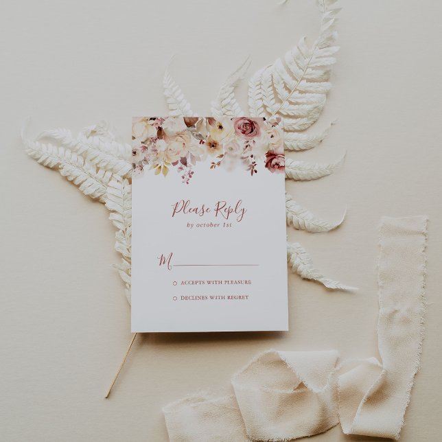 Calligraphy Graceful Floral RSVP (Creator Uploaded)