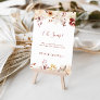 Calligraphy Graceful Floral Wedding Oh Snap Sign