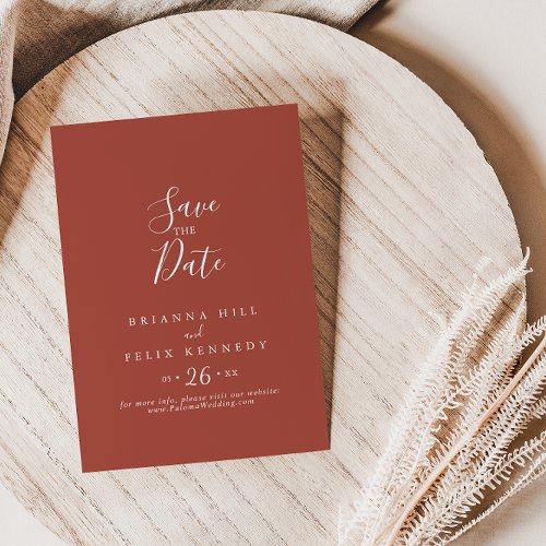 Calligraphy Graceful Wedding Save The Date