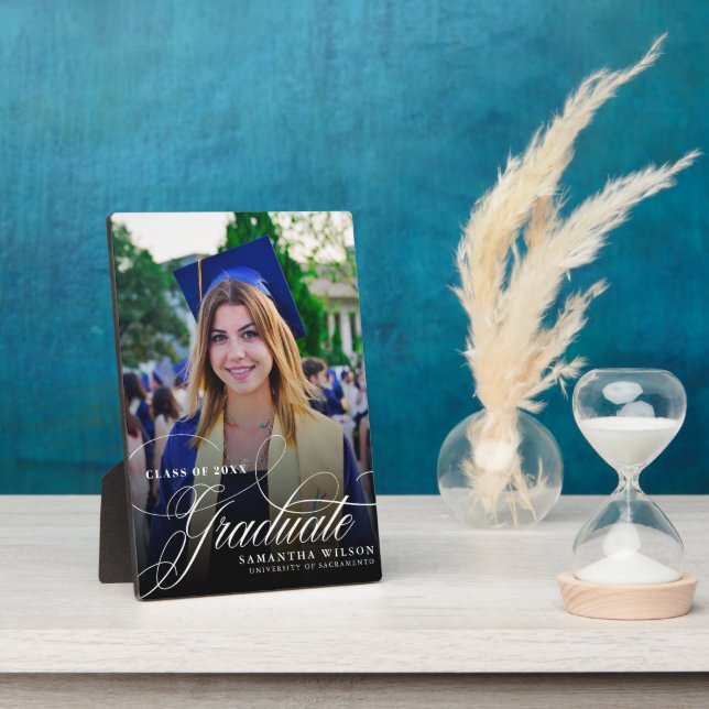 Calligraphy Graduation Announcement Plaque (Side)