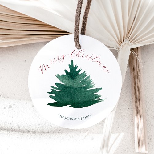 Calligraphy Green Christmas Tree  Ornament