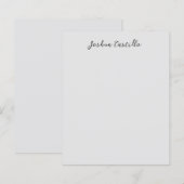 Calligraphy Grey Professional Name Paper Sheet (Front/Back)