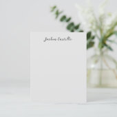 Calligraphy Grey Professional Name Paper Sheet (Standing Front)