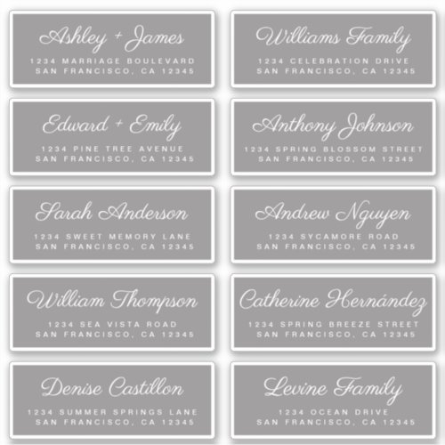 Calligraphy Guest Address Labels ORDER 6 or 8