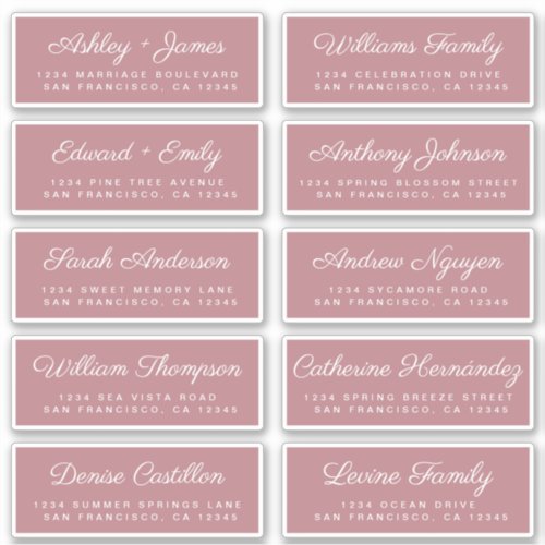 Calligraphy Guest Address Labels ORDER 6 or 8