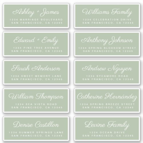 Calligraphy Guest Address Labels ORDER 6 or 8