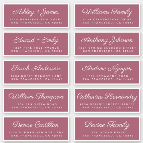 Calligraphy Guest Address Labels ORDER 6 or 8