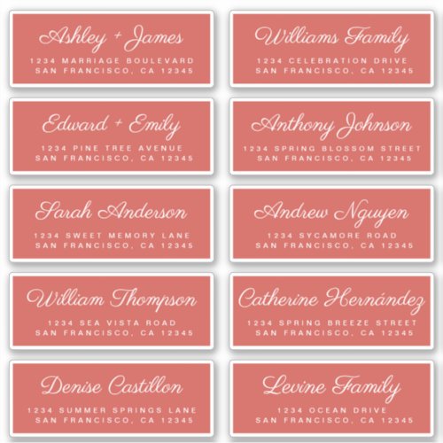 Calligraphy Guest Address Labels ORDER 6 or 8