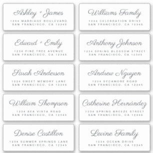Calligraphy Guest Address Labels ORDER 6” or 8”!