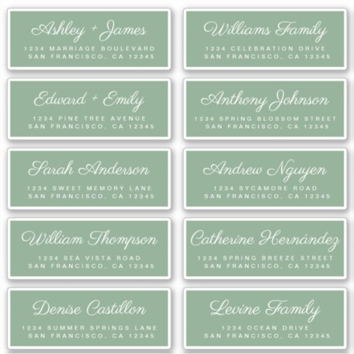 Calligraphy Guest Address Labels ORDER 6 or 8