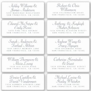 Calligraphy Guest Address Labels ORDER 6” or 8”!