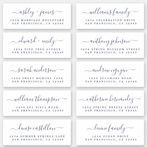 Calligraphy Guest Address Labels ORDER 8 or 6 Sticker