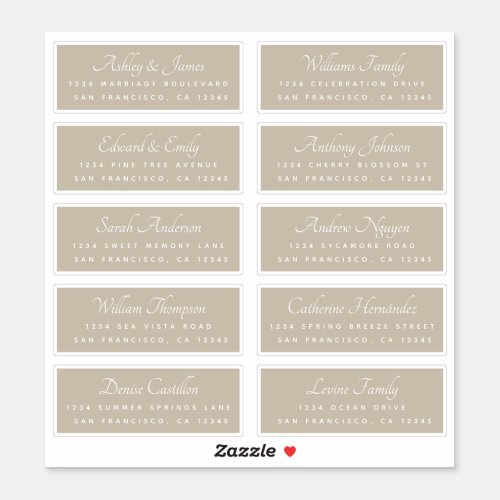 Calligraphy Guest Address Labels ORDER ON 8 or 6