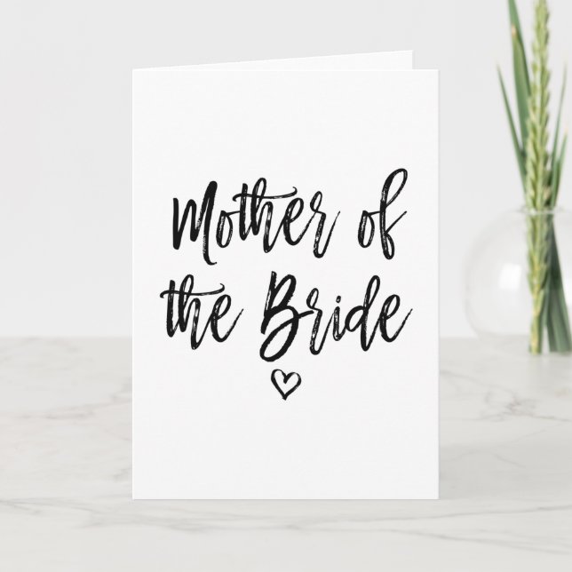Calligraphy Hand Lettered Mother of The Bride Holiday Card (Front)