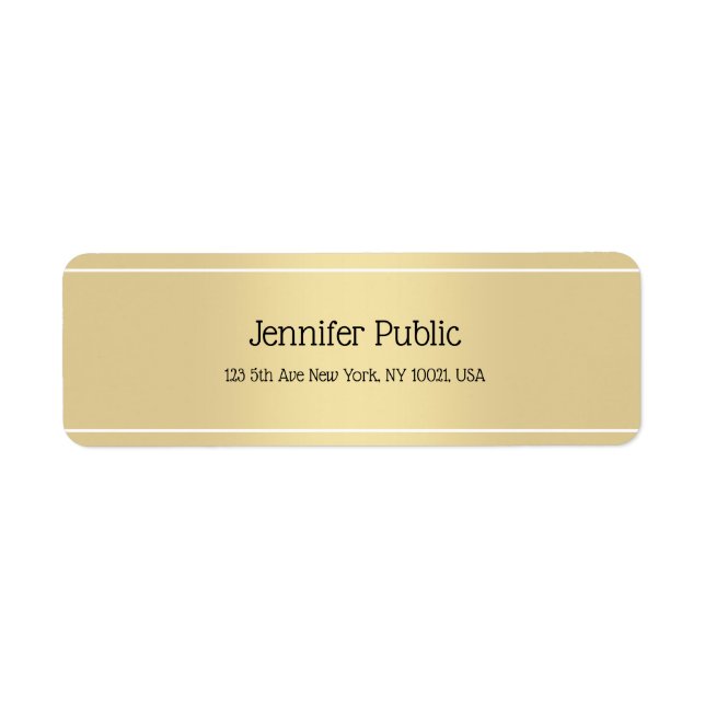 Calligraphy Hand Script Text Chic Simple Template Label (Front)