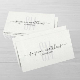 Calligraphy Handwritten Modern Minimalistic Business Card