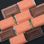Calligraphy Heart Just Married Wedding Coral Hershey's Miniatures<br><div class="desc">Modern Minimalist Simple Calligraphy Script Heart Just Married Chocolate Candy Bars Wedding Favor. Coral</div>