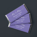 Calligraphy Heart Mr. and Mrs. Wedding Periwinkle Hershey Bar Favors<br><div class="desc">Modern Calligraphy Script Heart Minimalist Simple Mr. & Mrs. Chocolate Candy Bar Wedding Favor. Periwinkle</div>