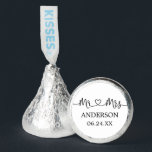 Calligraphy Heart Wedding Mr. and Mrs. Hershey®'s Kisses®<br><div class="desc">Modern Calligraphy Script Heart Minimalist Simple Mr. & Mrs. Wedding Chocolate Candy - Black & White</div>