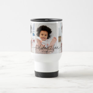 Calligraphy Holiday Love 3 Photos Travel Mug