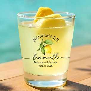 Calligraphy Homemade Limoncello Watercolor Lemon Shot Glass