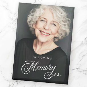 Calligraphy in loving memory memorial photo magnet