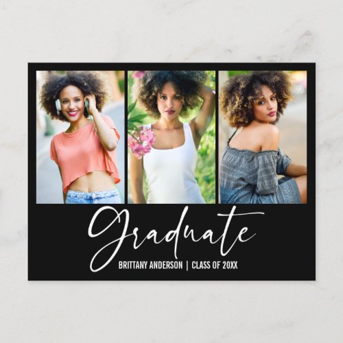  Calligraphy Ink Pen Graduation 3 Photo Postcard