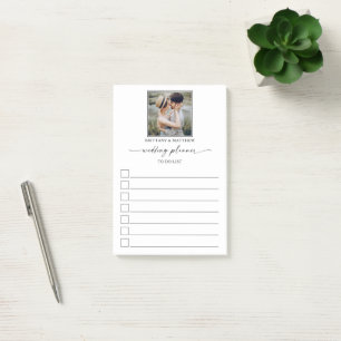Calligraphy Ink Photo Wedding Planner To Do List Post-it Notes