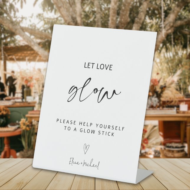 Calligraphy Let Love Glow Wedding Glow Stick Sign (Creator Uploaded)