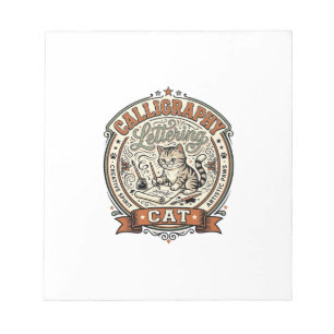 Calligraphy Lettering Cat Calligraphy Lettering Ca Notepad