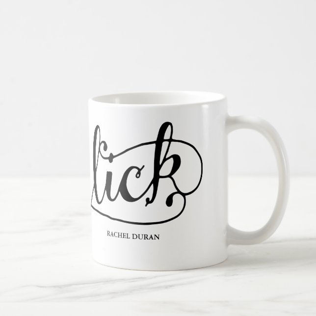 calligraphy lick coffee mug (Right)