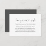 Calligraphy Love Fancy Script Honeymoon Wish  Enclosure Card<br><div class="desc">This calligraphy love fancy script honeymoon wish enclosure card is perfect for a simple wedding. The design features a beautiful calligraphy black font in a white background to embellish your event.</div>