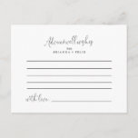 Calligraphy Love Fancy Script Wedding Advice Card<br><div class="desc">This calligraphy love fancy script wedding advice card is perfect for a modern wedding. The simple and elegant design features classic and fancy script typography in black and white. These cards are perfect for a wedding, bridal shower, baby shower, graduation party & more. Personalize the cards with the names of...</div>