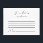 Calligraphy Love Fancy Script Wedding Advice Card<br><div class="desc">This calligraphy love fancy script wedding advice card is perfect for a modern wedding. The simple and elegant design features classic and fancy script typography in black and white. These cards are perfect for a wedding, bridal shower, baby shower, graduation party & more. Personalize the cards with the names of...</div>