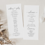 Calligraphy Love Fancy Script Wedding Program<br><div class="desc">This calligraphy love fancy script wedding program is perfect for a modern wedding. The simple and elegant design features classic and fancy script typography in gray and white.</div>