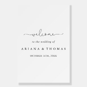 Calligraphy Love Fancy Script Wedding Welcome Sign