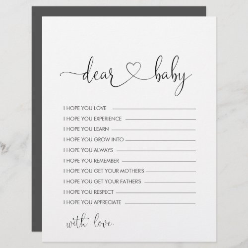 Calligraphy Love Fancy Script Wishes for Baby